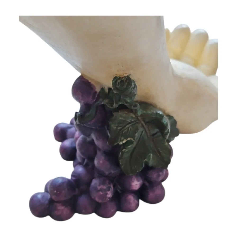 Vintage Resin Wine Holder with Arm & Grapes Design - Picture 6 of 7